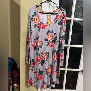 XXL Matilda Jane grey floral dress